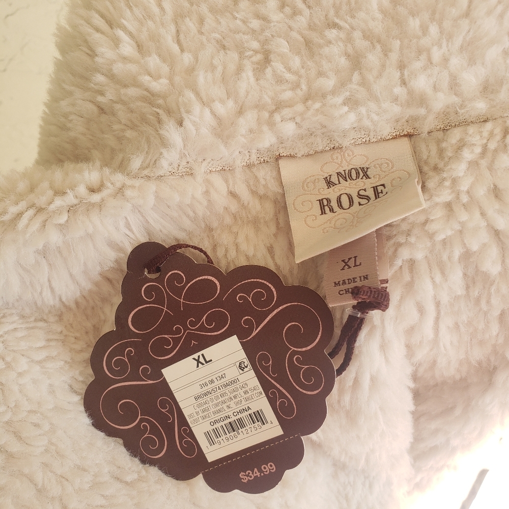 Knox Rose Faux Fur Brown Vest in XL - Picture 7 of 7